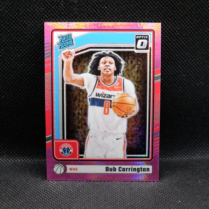 2024-24 Bub Carrington Donruss Optic Rated Rookie Pink Hyper Prizm