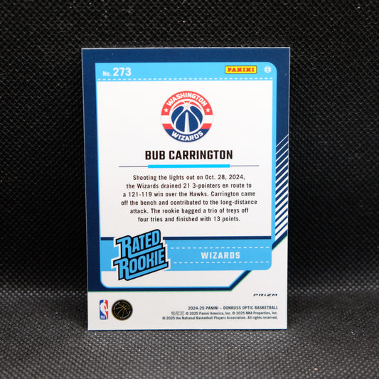 2024-24 Bub Carrington Donruss Optic Rated Rookie Pink Hyper Prizm