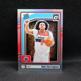 2024-24 Bub Carrington Donruss Optic Rated Rookie Silver Holo Prizm