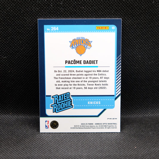 2024-24 Pacome Dadiet Donruss Optic Rated Rookie Pink Hyper Prizm