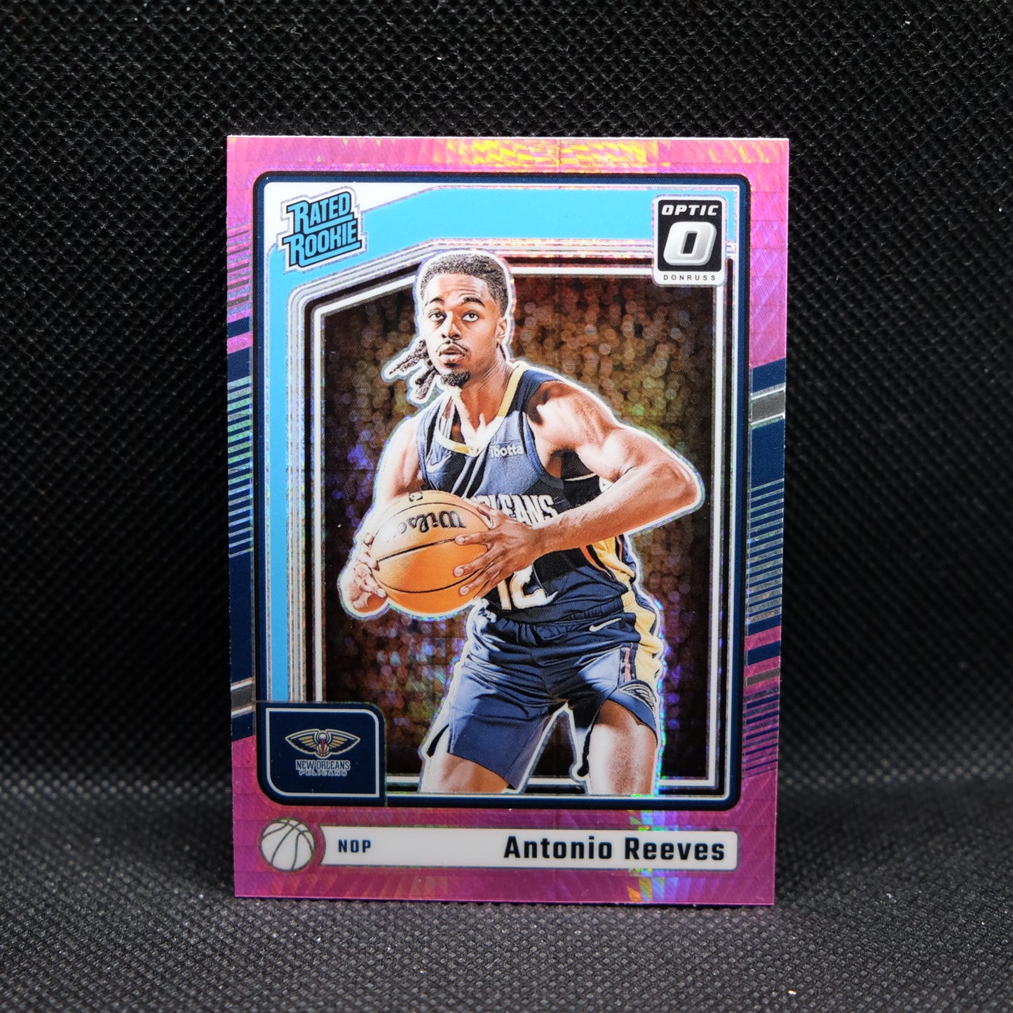 2024-24 Antonio Reeves Donruss Optic Rated Rookie Pink Hyper Prizm