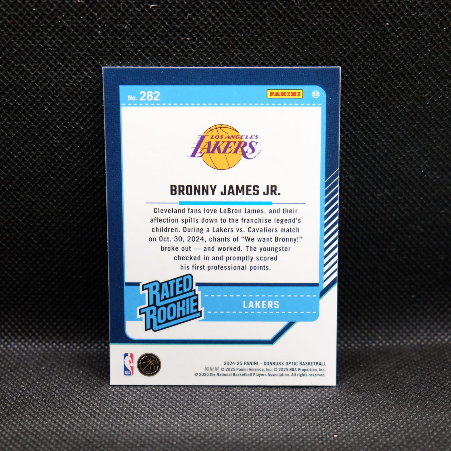 2024-24 Bronny James Jr. Donruss Optic Rated Rookie #282