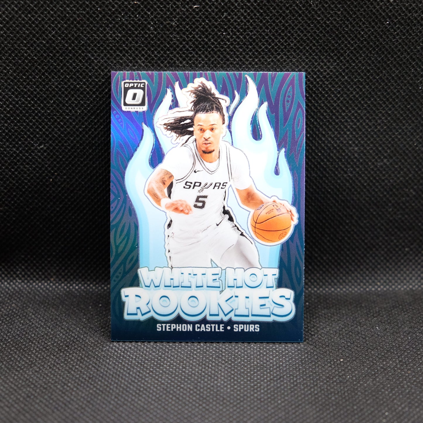2024-24 Stephon Castle Donruss Optic White Hot Rookies Silver Holo Prizm
