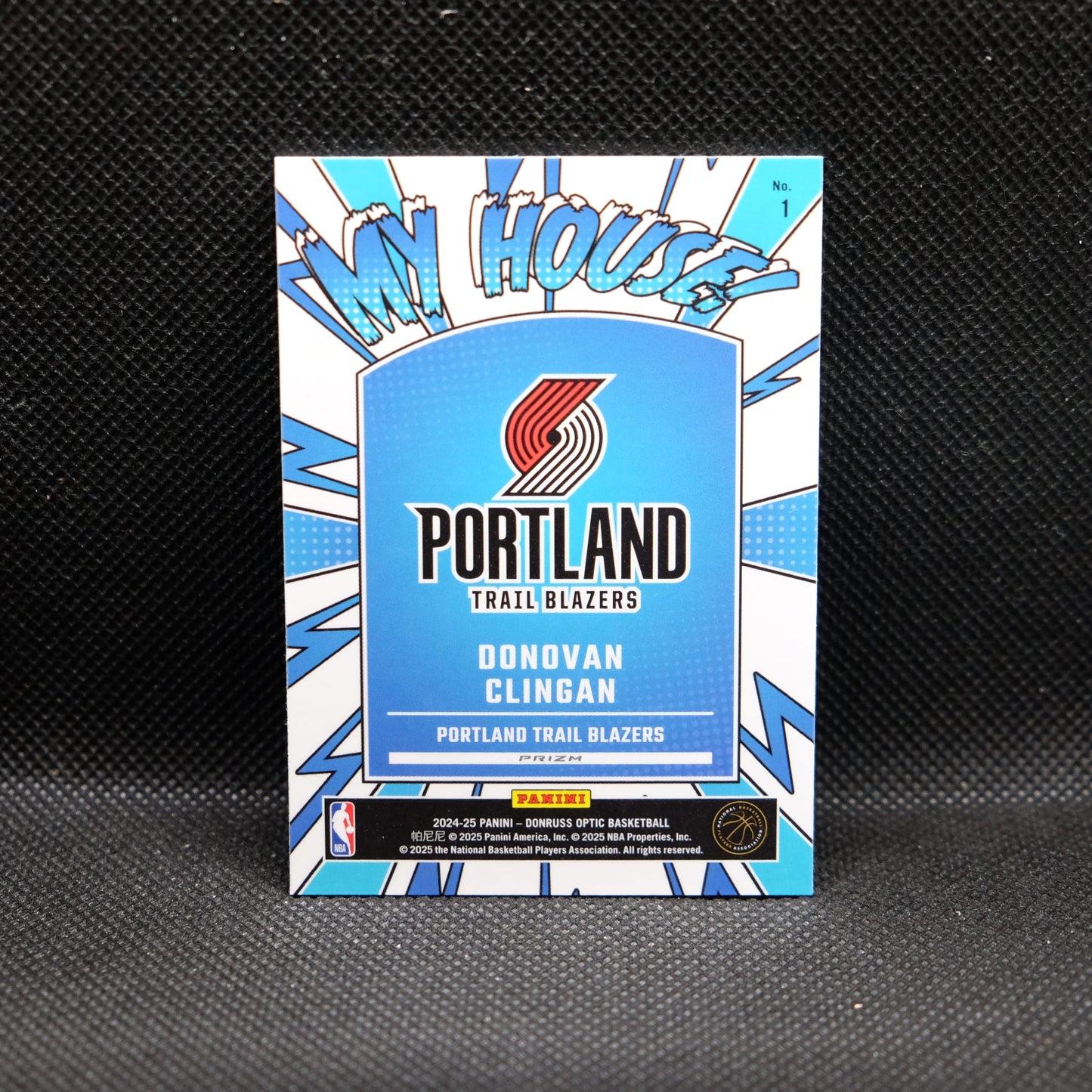 2024-24 Donovan Clingan Donruss Optic My House Rookie Card Purple Prizm
