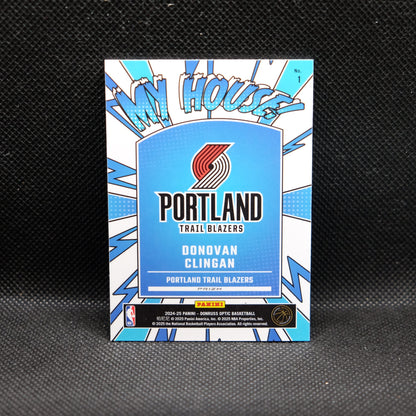 2024-24 Donovan Clingan Donruss Optic My House Rookie Card Purple Prizm
