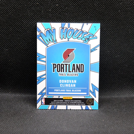 2024-24 Donovan Clingan Donruss Optic My House Rookie Card