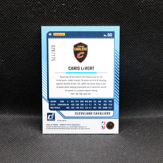 2024-24 Caris LeVert Donruss Optic #60 Hyper Blue Prizm /175