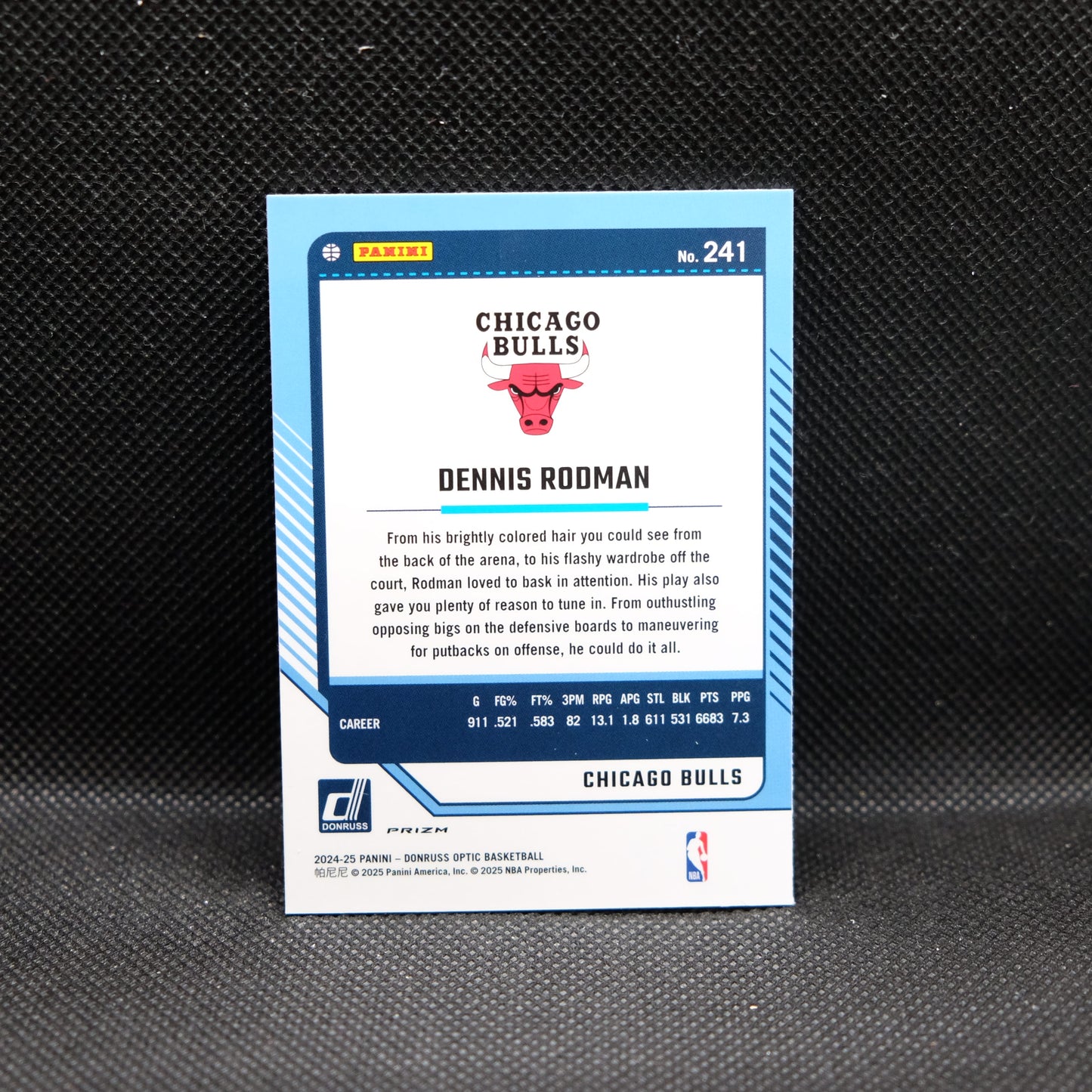 2024-24 Dennis Rodman Donruss Optic #241 Hyper Pink Prizm