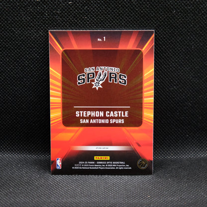 2024-24 Stephon Castle Donruss Optic Express Lane Purple Prizm Rookie Card