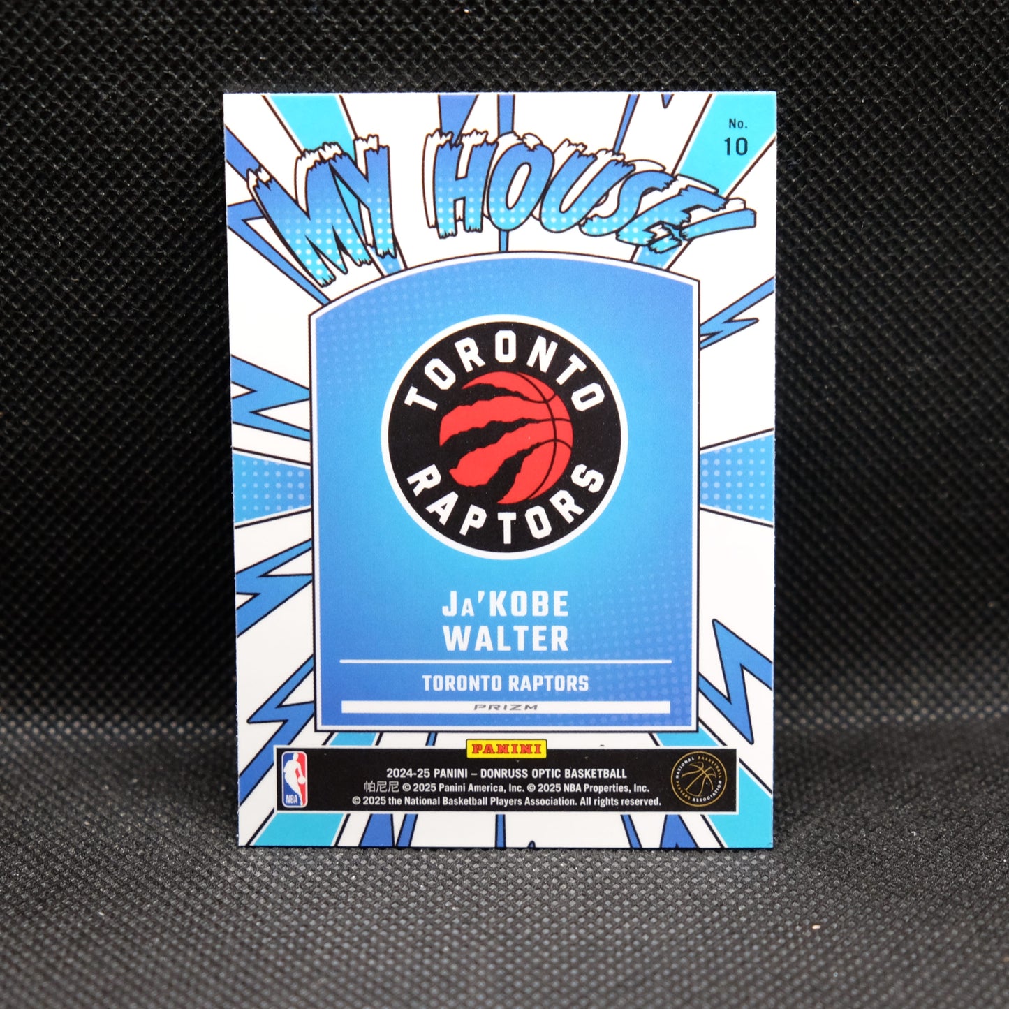 2024-24 Ja'Kobe Walter Donruss Optic My House Rookie Card Purple Prizm