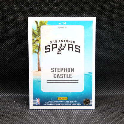 2024-24 Stephon Castle Donruss Optic Splash Silver Prizm Rookie Card