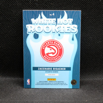 2024-24 Zaccharie Risacher Donruss Optic White Hot Rookies Purple Prizm