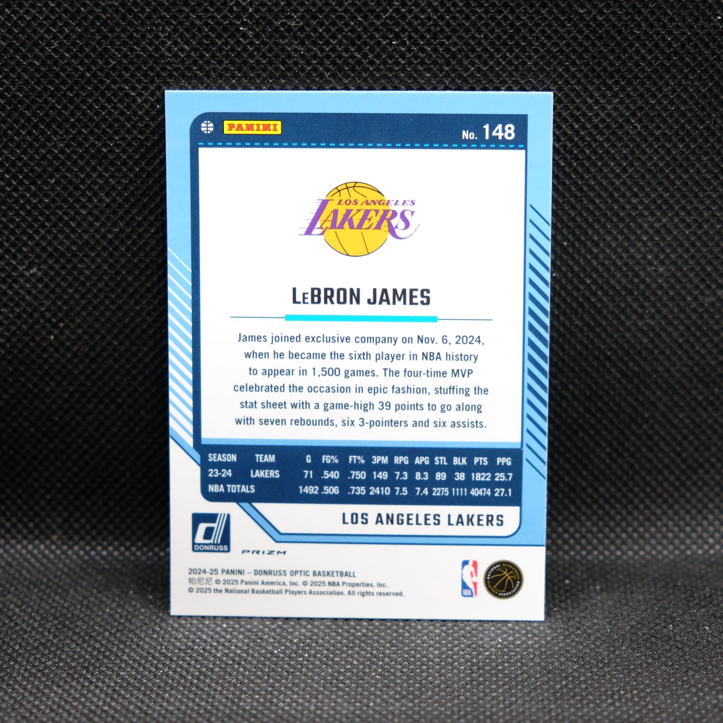 2024-24 LeBron James Donruss Optic #148 Silver Prizm