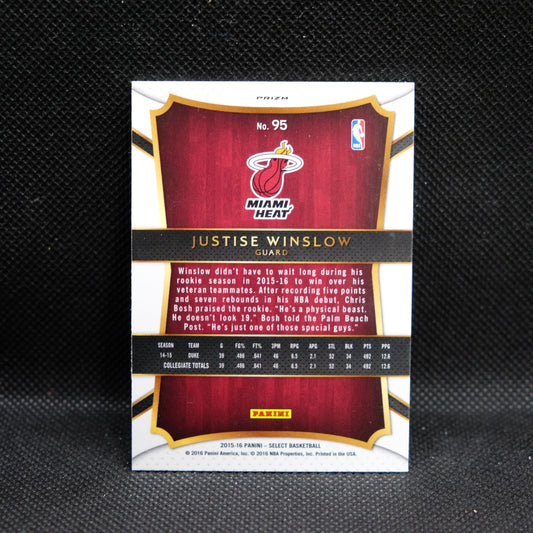 2015-16 Justice Winslow Select #95 Silver Prizm Rookie Card