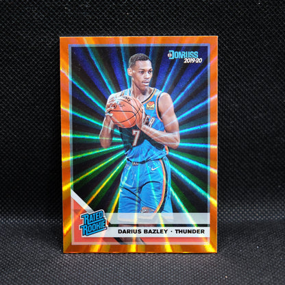 2019-20 Darius Bazley Donruss Rated Rookie Orange Laser