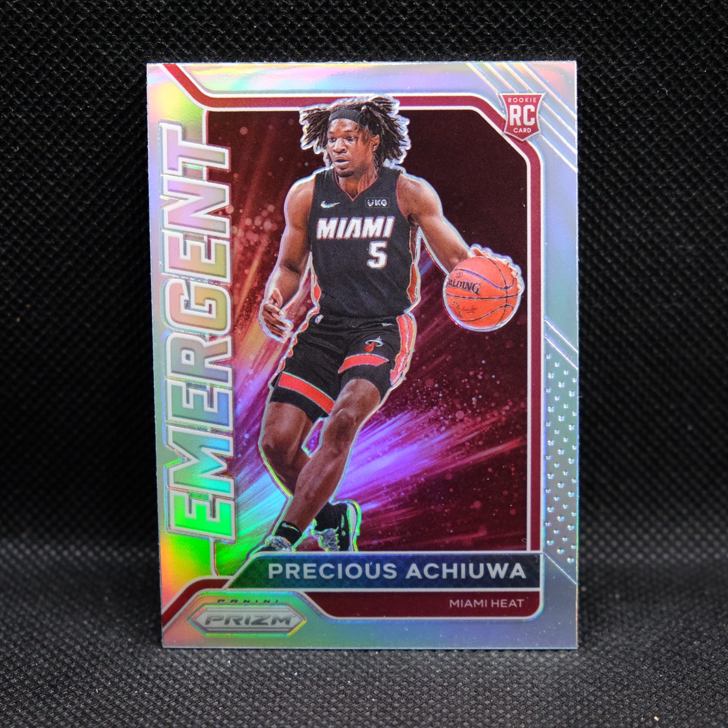 2020-21 Precious Achiuwa Prizm Emergent Silver Prizm Rookie Card