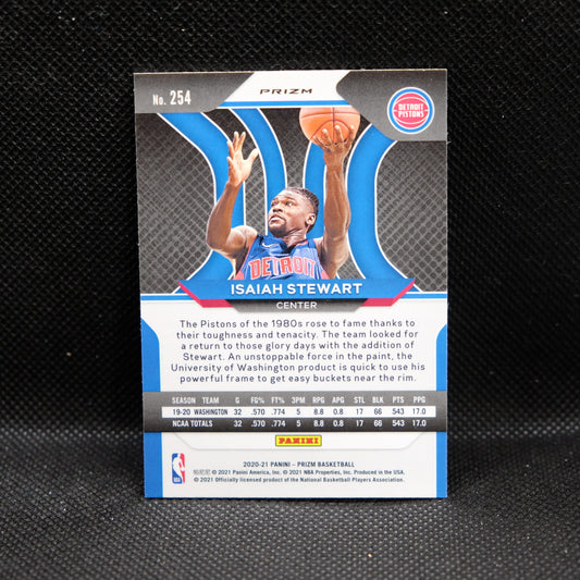 2020-21 Isaiah Stewart Prizm #254 Silver Prizm Rookie Card