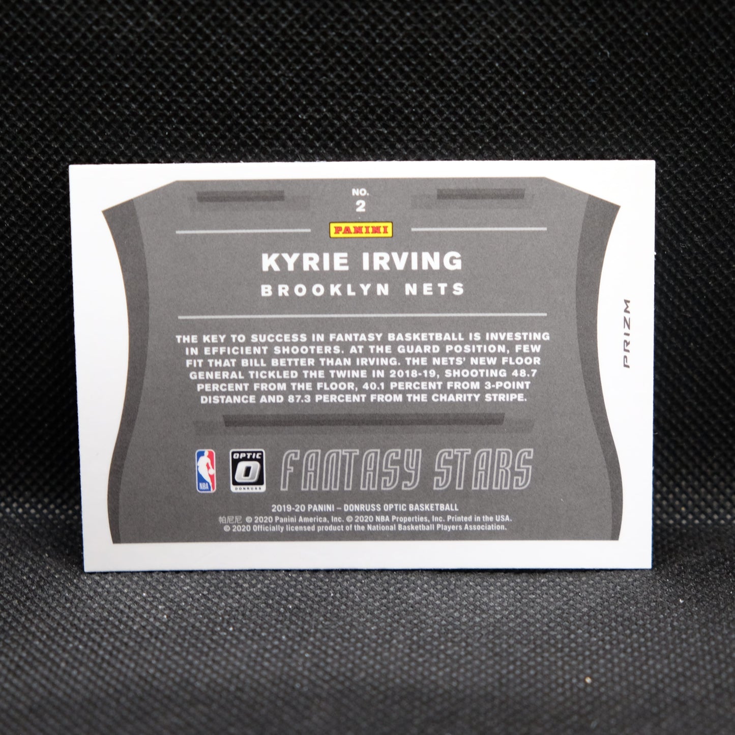 2019-20 Kyrie Irving Donruss Fantasy Stars Silver Prizm