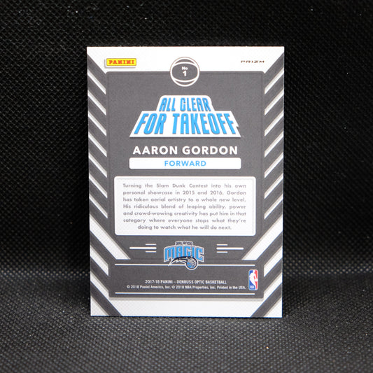 2017-18 Aaron Gordon Donruss Optic All Clear For Takeoff Fast Break Prizm