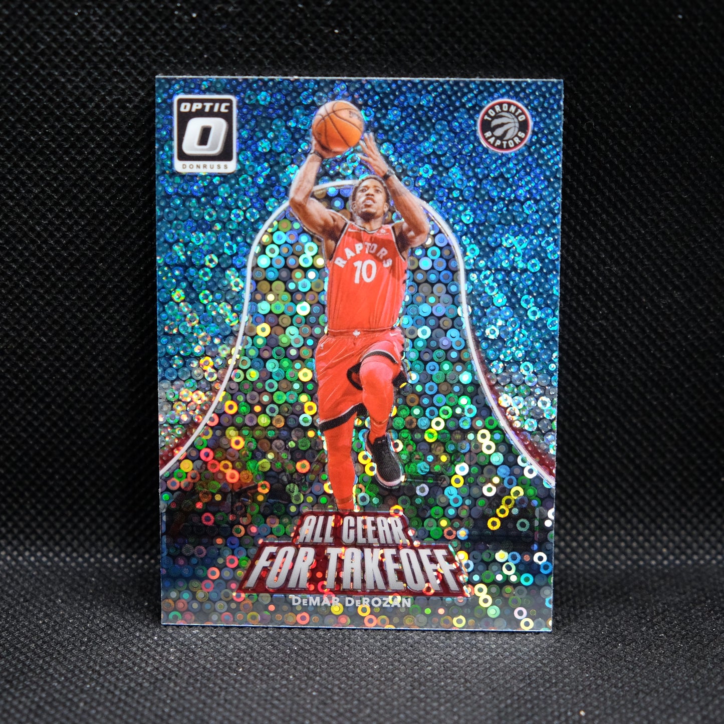 2017-18 DeMar DeRozan Donruss Optic All Clear For Takeoff Fast Break Prizm