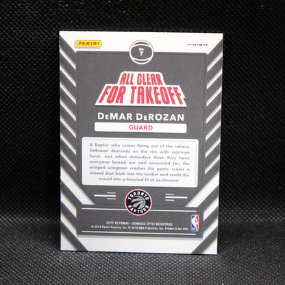 2017-18 DeMar DeRozan Donruss Optic All Clear For Takeoff Fast Break Prizm