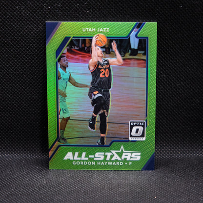 2017-18 Gordon Hayward Donruss Optic All-Stars Lime Green Prizm /175