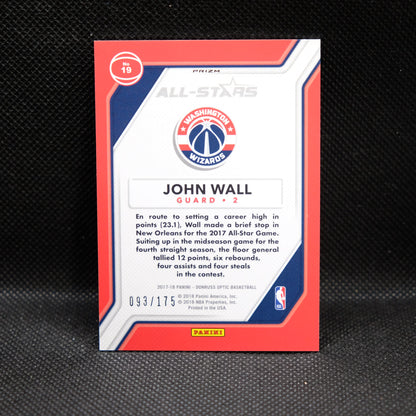 2017-18 John Wall Donruss Optic All-Stars Lime Green Prizm /175