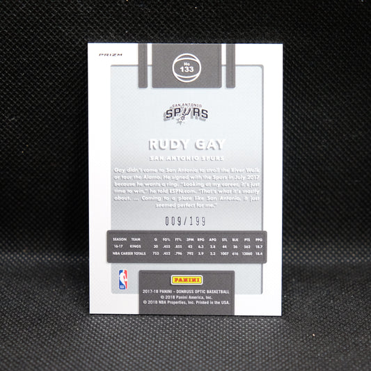2017-18 Rudy Gay Donruss Optic #133 Orange Prizm /199