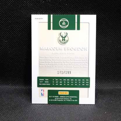 2017-18 Malcolm Brogdon Donruss Optic #83 Orange Prizm /199