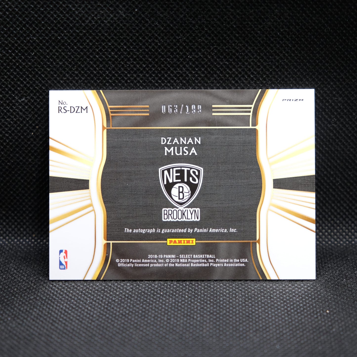 2018-19 Dzanan Musa Select RS-DZM Rookie Signatures Silver Prizm