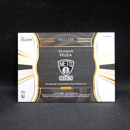2018-19 Dzanan Musa Select RS-DZM Rookie Signatures Silver Prizm