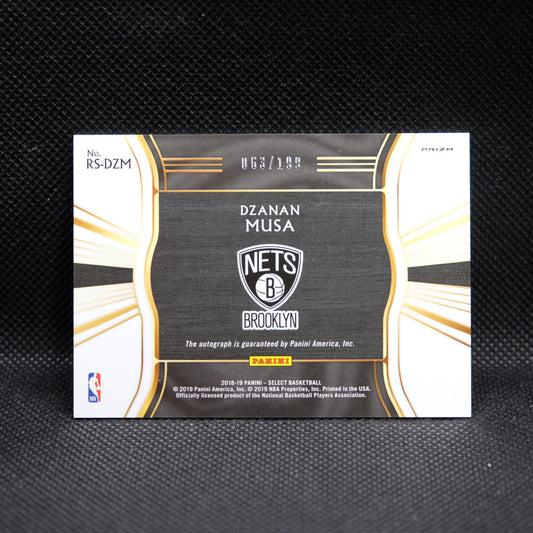 2018-19 Dzanan Musa Select RS-DZM Rookie Signatures Silver Prizm