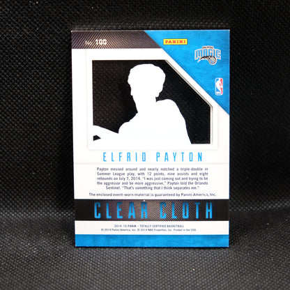 2014-15 Elfrid Payton Totally Certified Clear Cloth #100 Rookie Card