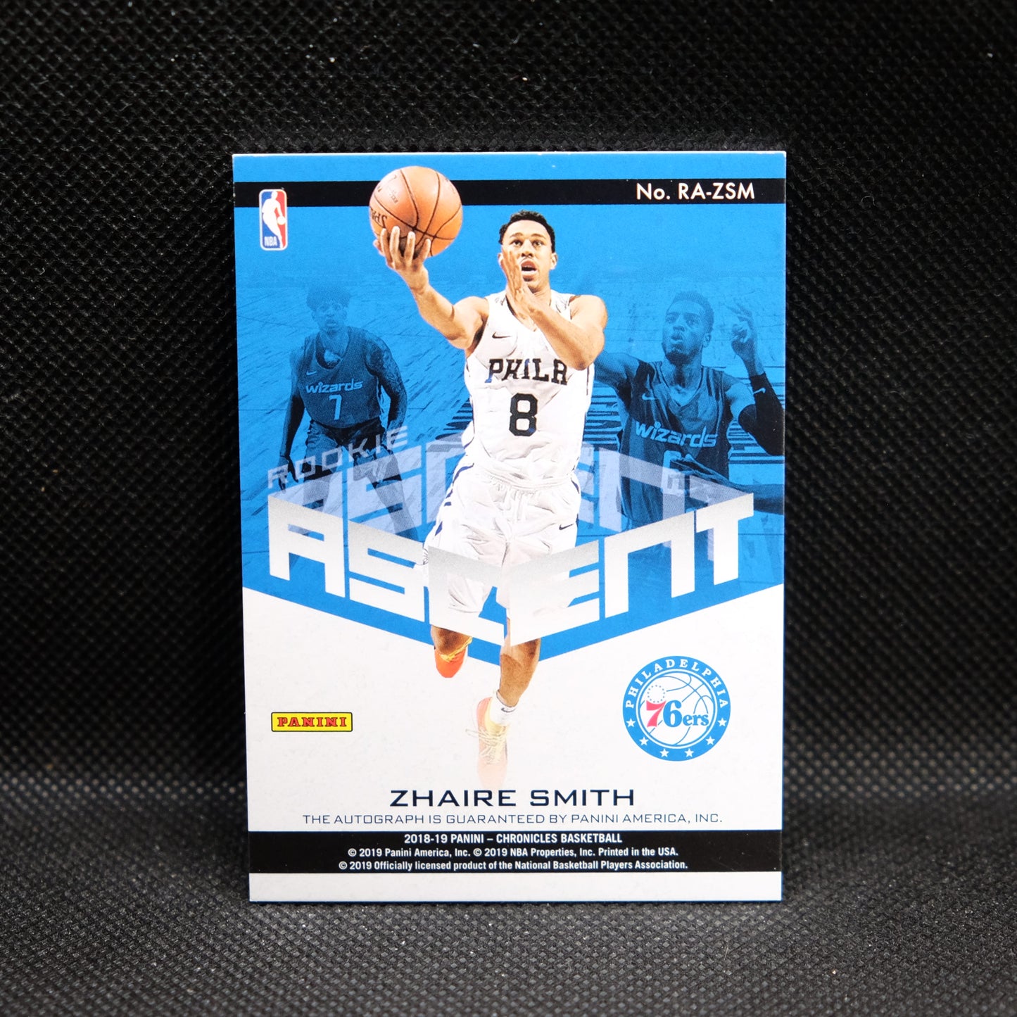 2018-19 Zhaire Smith Chronicles Rookie Ascent RA-ZSM Rookie Auto