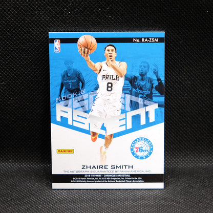 2018-19 Zhaire Smith Chronicles Rookie Ascent RA-ZSM Rookie Auto