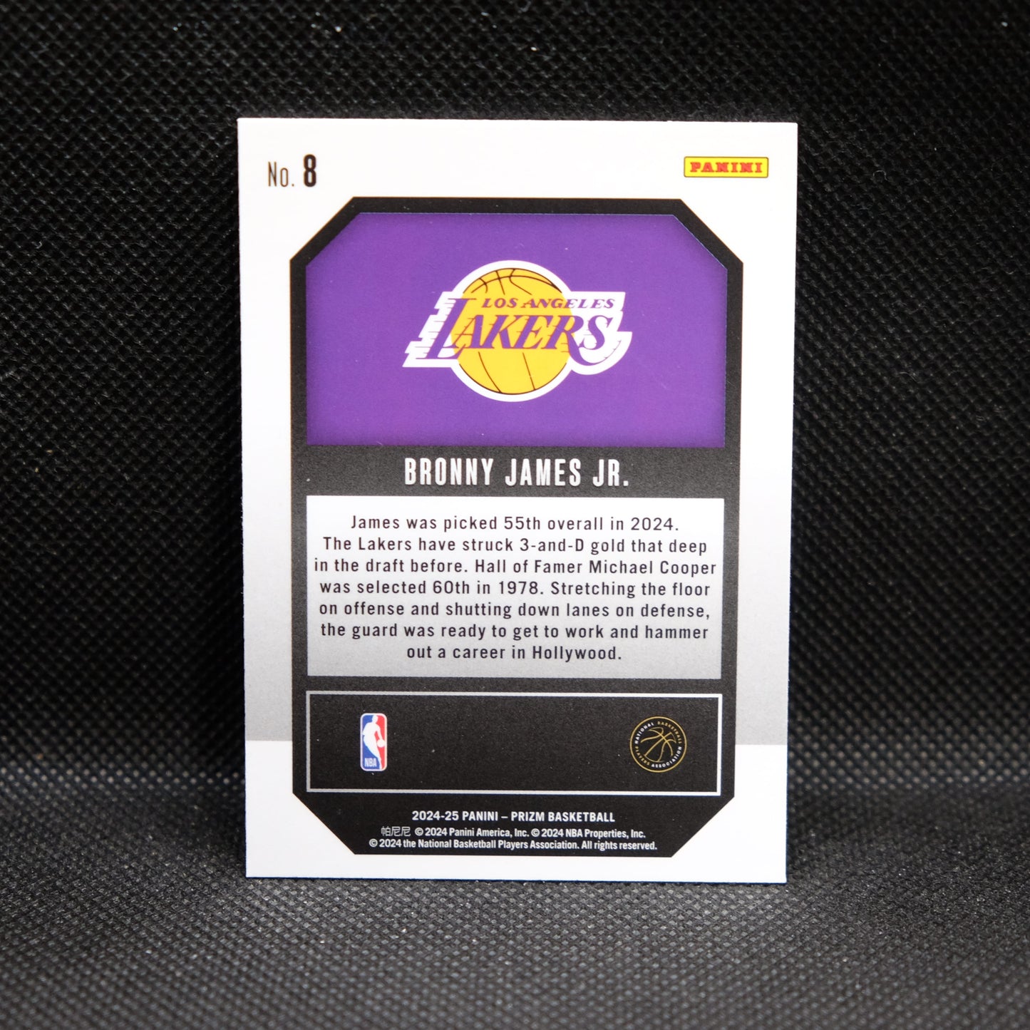 2024-25 Bronny James Jr. Prizm #8 Emergent Rookie Card