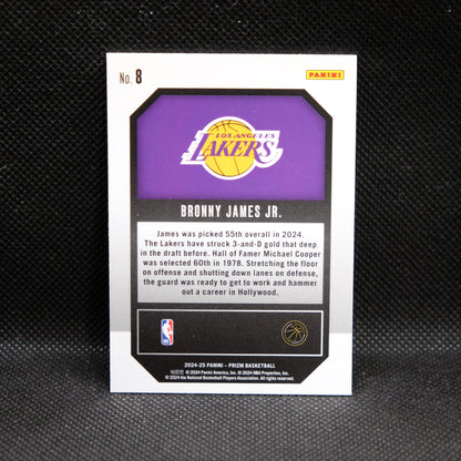 2024-25 Bronny James Jr. Prizm #8 Emergent Rookie Card