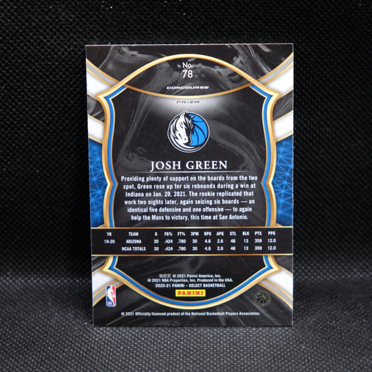 2020-21 Josh Green Select #78 Tri Color Shimmer Rookie Card