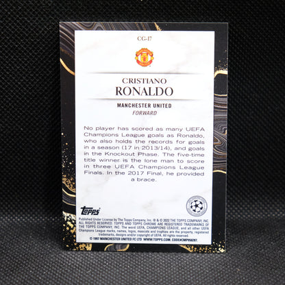 2021-22 Cristiano Ronaldo Topps Chrome UEFA UCL Chasing Glory #CG-17 Refractor