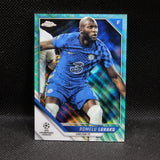 2021-22 Romelu Lukaku Topps Chrome UEFA UCL #168 Aqua Wave Refractor /199