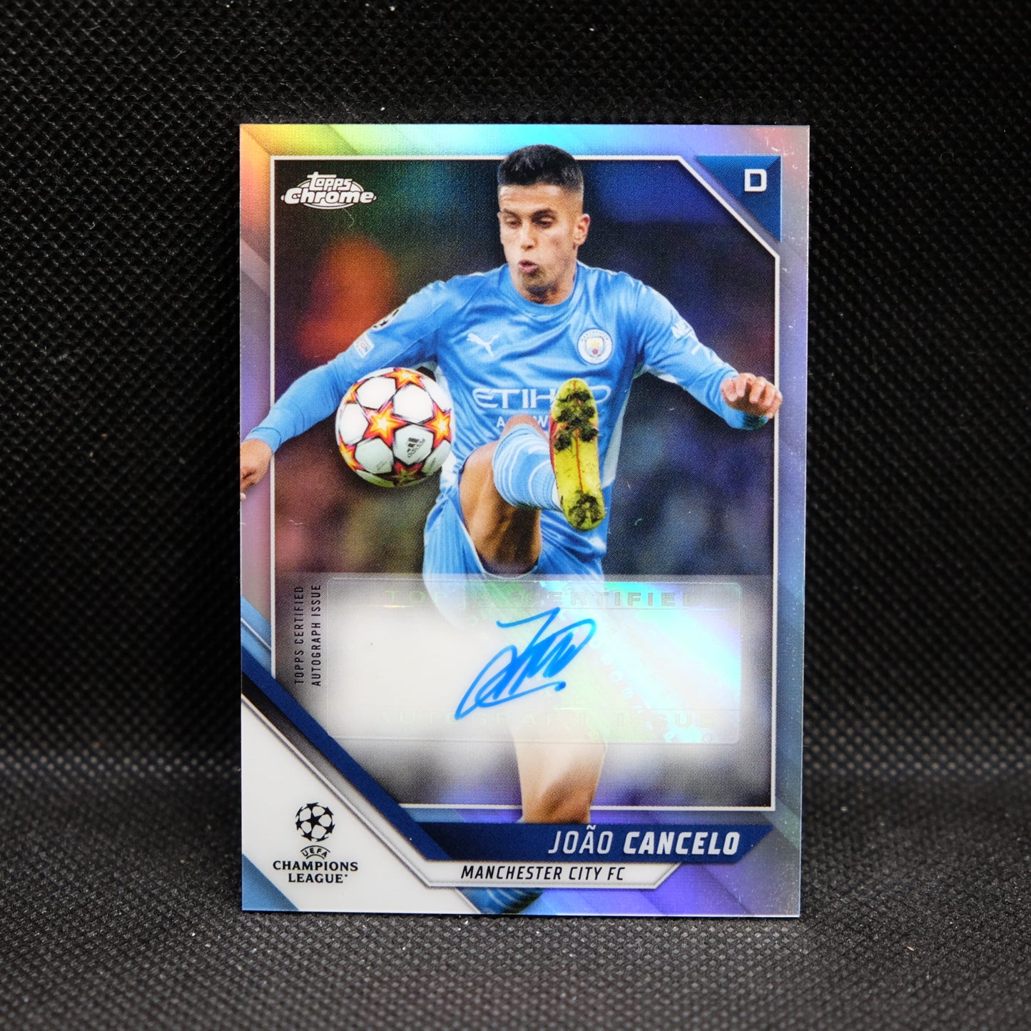 2021-22 Joao Cancelo Topps Chrome UEFA UCL CA-JC Autograph Refractor