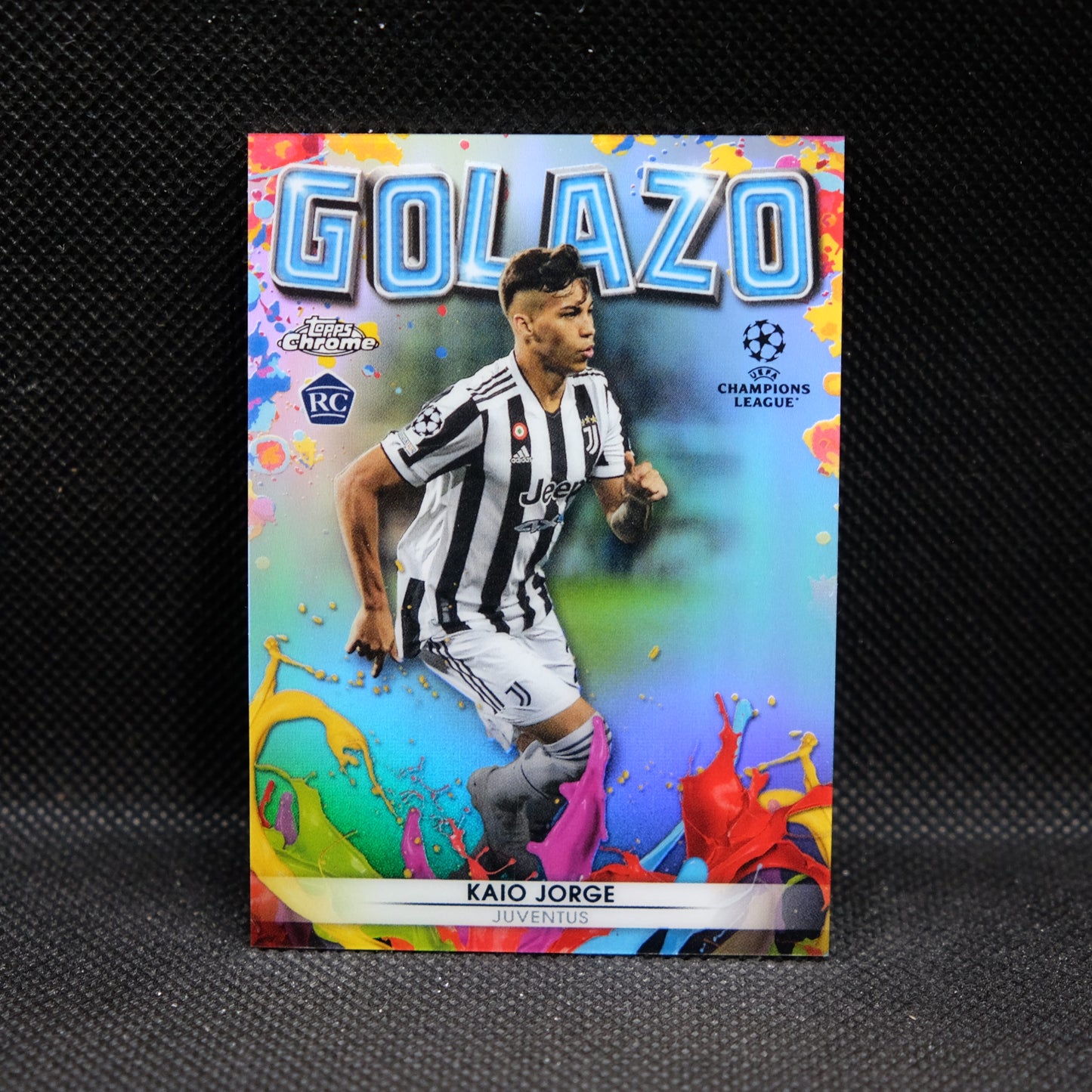 2021-22 Kaio Jorge Topps Chrome UEFA UCL Golazo RC Refractor