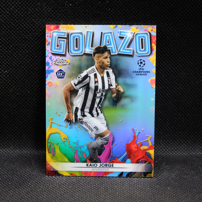 2021-22 Kaio Jorge Topps Chrome UEFA UCL Golazo RC Refractor