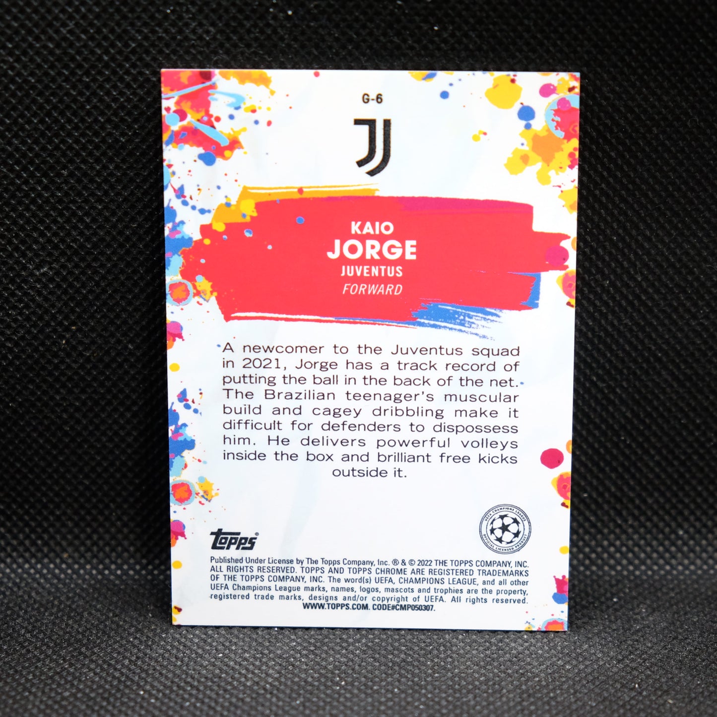 2021-22 Kaio Jorge Topps Chrome UEFA UCL Golazo RC Refractor