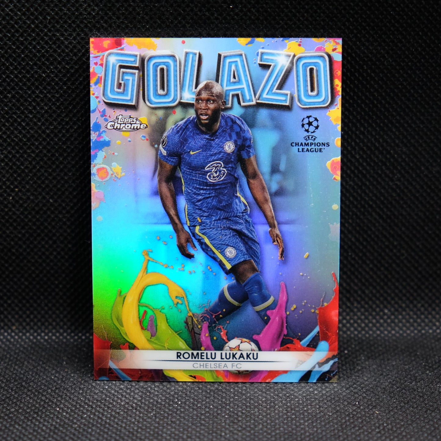 2021-22 Romelu Lukaku Topps Chrome UEFA UCL Golazo Refractor
