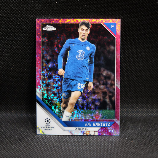 2021-22 Kai Havertz Topps Chrome UEFA UCL #74 Pink Mini Diamond /175