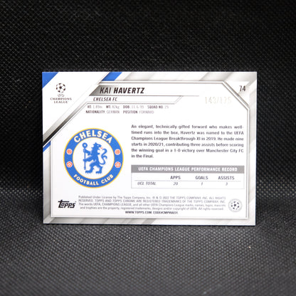 2021-22 Kai Havertz Topps Chrome UEFA UCL #74 Pink Mini Diamond /175