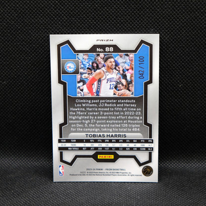 2023-24 Panini Prizm - Tobiah Harris Red Fast Break Prizm /100