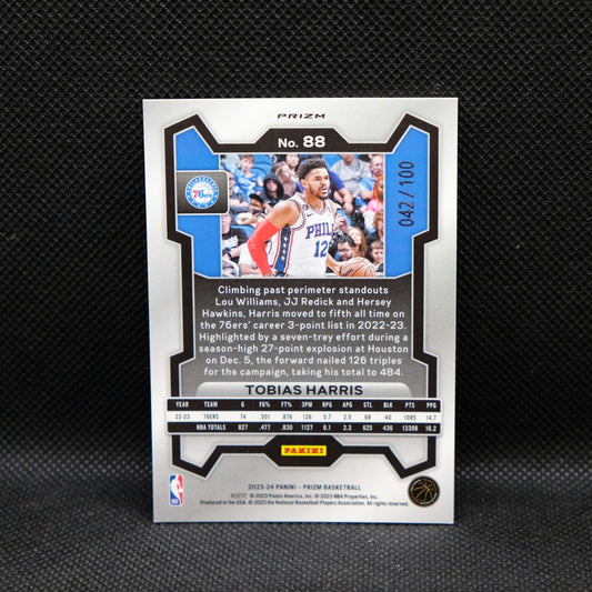 2023-24 Panini Prizm - Tobiah Harris Red Fast Break Prizm /100