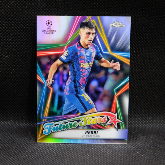 2021-22 Pedri Topps Chrome UEFA UCL Future Stars Refractor